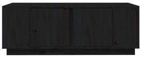 Mesa de centro 110x50x40 cm madeira de pinho maciça preto