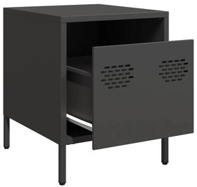 Mesa de cabeceira 35x39x43,5 cm aço preto