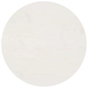 vidaXL Tampo de mesa pinho maciço Ø50x2,5 cm branco