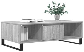 Mesa de centro 104x60x35 cm derivados madeira cinzento sonoma