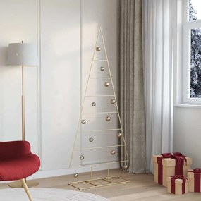 vidaXL Árvore de Natal de metal Ouro 180 cm Aço com Revestimento em Pó