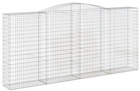 Cestos gabião arqueados 2pcs 400x50x180/200cm ferro galvanizado