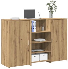 vidaXL Balcão de recepção 155x50x103,5 cm madeira carvalho artisiano