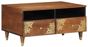 vidaXL Mesa de centro com gaveta Marrom mel 80 x 54 x 40 cm