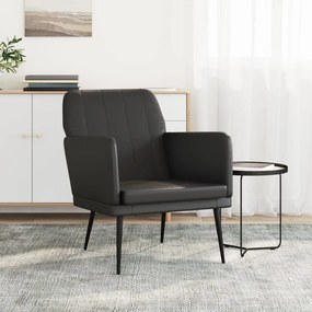 vidaXL Cadeira com apoio de braços 61x78x80 cm couro artificial preto