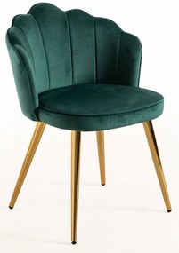 Cadeira Blume Gold Veludo - Verde