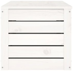 Caixa de arrumação 109x36,5x33cm madeira de pinho maciça branco