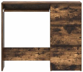 Secretária 90x45x76 cm derivados de madeira cor carvalho fumado