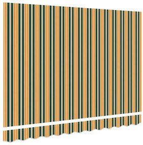Tecido de Substituição para Toldo de 3.5x2.5 m Verde e Amarelo