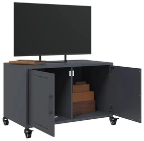 Móvel de TV 68x39x43,5 cm aço laminado a frio antracite