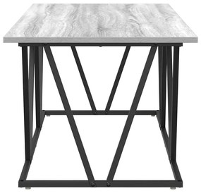 Mesa de Centro Cinzento Sonoma 100x50x40 cm Feita de Madeira de Engenh