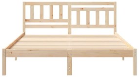 Estrutura da Cama com cabeceira Castanho 160 x 200 cm