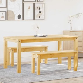 vidaXL 3 pcs conjunto de jantar Panama madeira pinho maciça
