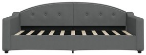 Sofá-cama c/ gavetão e gavetas 90x190 cm tecido cinzento-escuro