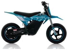 Mini moto eléctrica velocidade até 13 Km/h C/Limitador RFN Warrior Kids SX-E150 150W 12/12” Supermotard Azul Celeste