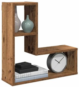 Prateleiras de parede cubos 2 pcs deriv. madeira madeira velha