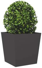Vaso/floreira de jardim 50x50x50 cm aço preto