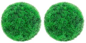vidaXL Bolas de buxos artificiais 2 pcs 22 cm