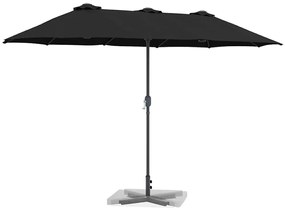 Guarda-sol de Jardim Preto 380 x 196 x 235 cm
