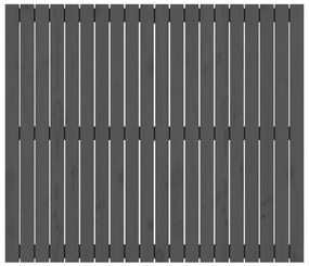 Cabeceira de parede 127,5x3x110cm madeira de pinho maciça cinza