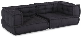 vidaXL Sofá modular de 2 lugares 140x70x36 cm tecido antracite