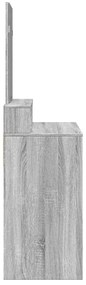 Toucador com espelho 80x41x144,5 cm cinzento sonoma