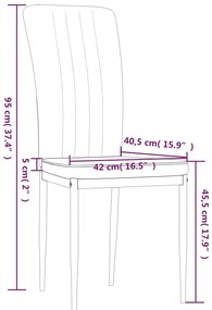 Cadeiras de jantar 2 pcs veludo cinzento-escuro