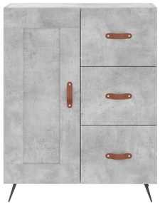 Armário alto 69,5x34x180 cm derivados de madeira cinza cimento