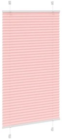 Rosa Plissada Cega 75x100 cm Largura Tecido 74,4 cm Poliéster