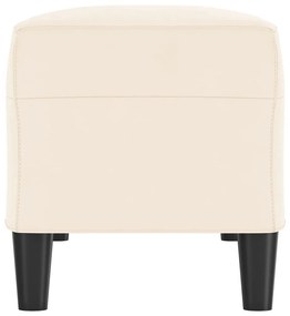Banco 100x35x41 cm veludo cor creme