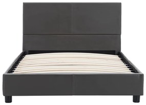 Estrutura de cama 100x200 cm couro artificial cinzento