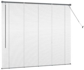 Persiana de Janela Cinzento-escuro 80 x 130 cm Alumínio