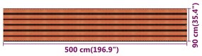 Tela de varanda 90x500 cm PEAD multicor