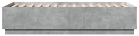Estrutura de cama 75x190 cm derivados de madeira cinza cimento