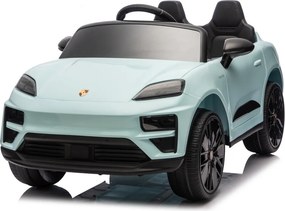 Carro elétrico para Crianças 2 a 6 anos 12V 4x4 Porsche Macan, Rodas de espuma EVA, Controle remoto Azul