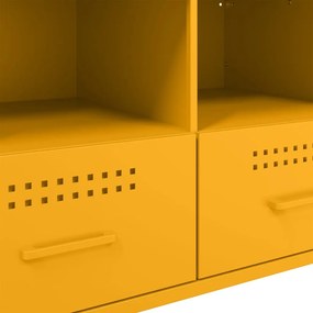 Móvel de TV 68x39x50,5 cm aço amarelo mostarda