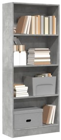 vidaXL Estante 60x24x143 cm derivados de madeira cinzento cimento
