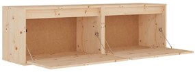 Armários de parede 2 pcs 60x30x35 cm madeira de pinho maciça