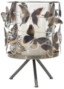 Castiçal "Farfalle" em Metal Multicolor – 15x23,3 cm