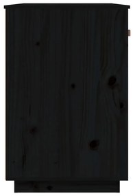 Secretária 95x50x75 cm madeira de pinho maciça preto