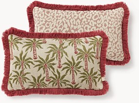 Almofada reversível artesanal para exterior Laura