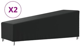 vidaXL Capas para espreguiçadeira 2 pcs 210x80x45/75 cm oxford 420D