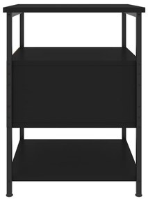 Mesas de cabeceira 2pcs 40x42x56 cm derivados de madeira preto
