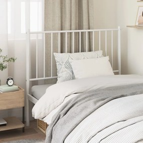vidaXL Cabeceira de cama 100 cm metal branco