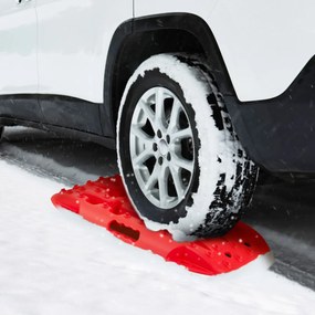 Placas de tração off-road Todo o Terreno tapetes de tração 2 peças para extração e recuperação de veículos de neve lama 58 x 31 x 6 cm