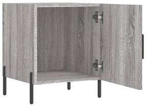Mesa cabeceira 2pcs 40x40x50 cm madeira processada cinza sonoma