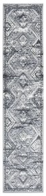 vidaXL Passadeira 100x450 cm polipropileno cinzento oriental
