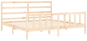 Cama sem colchão 200x200 cm madeira de pinho maciça
