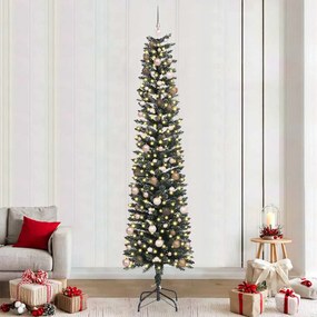vidaXL Árvore de Natal Artificial Verde 240 cm PVC, Plástico e Aço