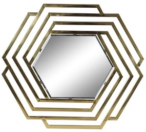 Espelho de Parede Dkd Home Decor Dourado Aço Inoxidável (71 X 2 X 81 cm)
